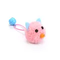 Simpatico gioco per gatti in peluche rosa a forma di topo con un campanellino blu - Rosa