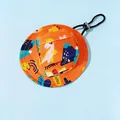 Cappello a secchiello arancione per animali con vivaci stampe di dinosauri per cani - Taglia S / Dinosauro Arancione