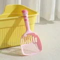 Large pink cat litter scoop with cute cat-head handle and paw design detail - Cute Cat Head Style / Pink