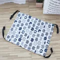 Durable adjustable blue and white cat pattern hanging hammock for pet cages and chairs - Japanese Style Cat