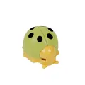Cute ladybug-shaped rotating catnip ball toy for cats in vibrant green and yellow colors - Beetle Yellow and Green