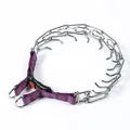 Collar de adiestramiento para perros de metal con púas y correa de nailon púrpura ajustable - Púrpura Reflectante Estándar / 2.5mm*35cm