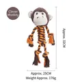 Durable plush monkey dog toy with braided cotton rope for chewing and play - Monkey