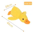 Large squeaky yellow plush duck toy for dogs and aggressive chewers, 45cm length - BB Squeaker Style / L