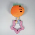 Gioco di peluche a forma di carota per cani con anello da masticare a stella rosa - Pentagramma in Striscia di Tessuto Carota