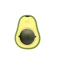Avocado-shaped cat toy with a rotating green catnip ball for teething and play - Avocado