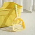 Large yellow cat litter scoop with cute cat head handle for pet cleaning supplies - Cute Cat Head Style / Yellow