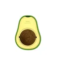 Rotatable avocado-shaped catnip ball toy for cats in vibrant green and yellow colors - Gall Fruit Style