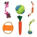 Set di 6 giocattoli da masticare in corda di cotone per cani di piccola taglia - Collezione Promozionale