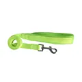 Detailansicht der neongrünen atmungsaktiven Nylon-Hundeleine mit robustem Metallclip - S (1,5-3kg) / Nur Leine (150cm) / Fluoreszierendes Grün