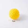 Small yellow textured durable rubber dog toy ball with 7cm diameter for pet training - EVA Pet Ball Small / 7cm Diameter / Yellow