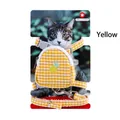 Verstellbares Katzen-Brustgeschirr-Set in gelbem Gingham-Muster mit Ananas-Rucksack - Klein (3-7 lbs) / Gelb