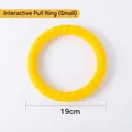 Small yellow 19cm interactive pull ring toy for dogs, durable chew ring for play - EVA Pull Ring Small / Diameter 19cm / Yellow