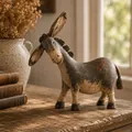 Handcrafted vintage style distressed resin donkey figurine for rustic farmhouse decor - Donkey Figurine (23x8x21cm)