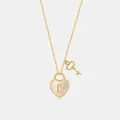 Elegante 18K vergulde S925 zilveren ketting met hartvormig slotje en sleutelhanger - 925 zilver / 18K Goud