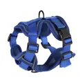 Detailansicht des blauen, reflektierenden und atmungsaktiven Hundegeschirrs. - S (1,5-3kg) / Einzelnes Geschirr (Ohne Leine) / Dunkelblau