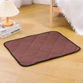 Brown quilted cooling mat for pets, breathable ice silk pad for dogs and cats at home - 60*45cm / Waterproof Oxford Cloth / Brown