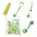Set of four durable multicolored cotton rope dog toys for teething puppies and dogs - Hot Selling 4-Piece Set (Mixed Knots) / Four-Piece Set