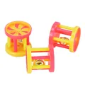 Durable set of three colorful plastic cat lattice bell toys in vibrant pink and yellow colors - 1 Piece Random Color / Small Flower Drum