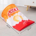 Fun crinkle cat tunnel toy shaped like a giant potato chip bag, dimensions 45x35cm. - Orange