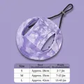 Cappello parasole per animali viola tie-dye con fori per le orecchie e cordoncino regolabile. - Taglia S / Viola
