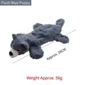 Durevole gioco per cani in peluche blu, lungo circa 38 cm con un design leggero e morbido - Cane blu