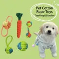 Durable multicolor cotton rope chew toys set for small and medium dogs teething play - Medium Dog Favorite Collection