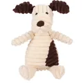 Dettaglio ravvicinato di un giocattolo in peluche per cani in velluto a coste crema. - Cane