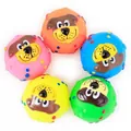 Colorful squeaky pet balls with cartoon dog faces for teeth cleaning and play - Squeaky Dog Face Ball