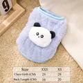 Jersey cálido azul peludo para cachorro con diseño de panda para perros - XXS / Azul
