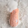 Cozy peach coral fleece dog vest featuring a metal leash D-ring for small and medium dogs - Cotton Fleece Clothing - Light Pink / XS Recommended (0.5-1 kg) - 25g