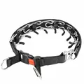 Heavy-duty dog training prong collar with nylon cover and quick-release buckle - 2.5mm*35cm / Fabric Cover - With Caps