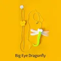 Interactive suction cup dragonfly cat toy with yellow elastic string for indoor play - Hanging Cat Teaser (Dragonfly Style)