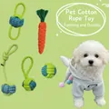 Durable woven cotton rope dog toy set for teething and interactive play for puppies - Small Dog Favorite Collection