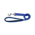 Strapazierfähige blaue Hundeleine mit gepolstertem Griff und Metallclip für Haustiere - XL (7,5-10kg) / Nur Leine (150cm) / Dunkelblau