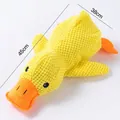 Large 45cm plush duck squeaky toy for dogs with textured corduroy fabric - 45x38CM / L