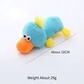 Blue corduroy duck dog toy, 16cm length and 29g weight, durable for pet play - Blue Duck