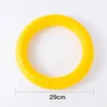 Large 29cm yellow interactive dog pull ring toy, durable chew ring for training - Diameter 29cm