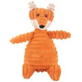 Durevole giocattolo di peluche a forma di volpe in velluto a coste per cani - Piccola volpe / 26x18x9cm / Arancione