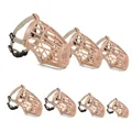 Lot de 7 muselières panier pour chien en plastique beige, tailles variées anti-morsure. - Numéro 2 / Beige