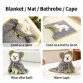 Versatile purple striped pet hooded cloak blanket for small dogs and cats - S: 35*48*32.5cm / Cloak and Blanket Use / Avocado Striped