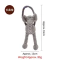 Giocattolo da masticare in peluche a forma di elefante con anello per cani grandi - Elefante