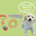 Durable multicolored cotton rope dog toy for aggressive chewers and teeth cleaning - Value Chew Collection