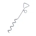 Heavy-duty chrome-plated spiral dog tie-out stake with 360-degree rotating ring - 3m--10ft / 8mm*41cm Chrome-Plated Dog Stake