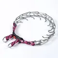 Collar de entrenamiento para perros con púas de metal y correa de nailon camuflaje rosa - Ajuste regular / 2.5mm*35cm / Camuflaje Rosa Rojizo