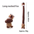 Long-necked fox plush dog toy, approx 64cm length, ideal for interactive chewing and play - Long Neck Fox
