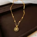 Exquisite Details einer 24K vergoldeten Blumen-Halskette mit schwarzer Emaille und Zirkonia - Anhänger Halskette (6# Schwarz) / Gold