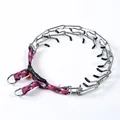 Collar de adiestramiento para perros de metal con correa de nailon de camuflaje rosa - Camuflaje Rosa (Con Tapas Protectoras) / 2.5mm*35cm