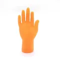 Small orange silicone finger hand puppet cat toy with realistic palm shape design - Mini Palm Toy / Right Hand