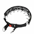 Adjustable metal prong dog training collar with black nylon strap and quick-release buckle - 2.5mm*35cm / Fabric Cover - Regular